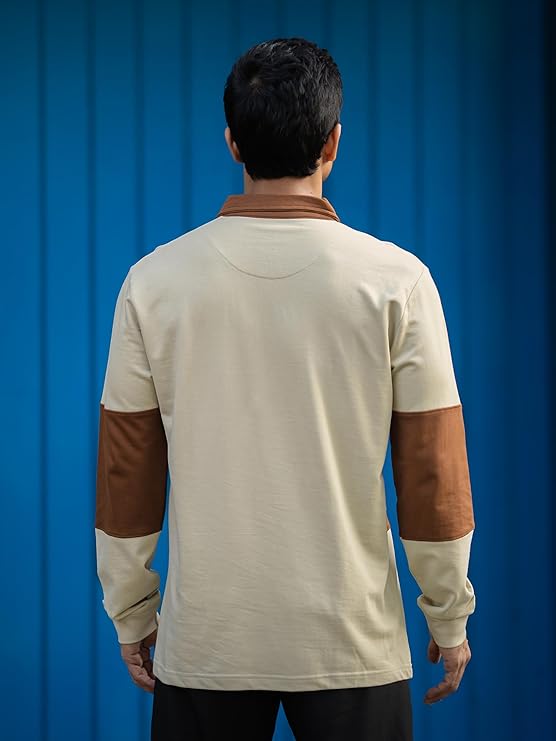 Mens || Color Block || Polo Neck || Full Sleeve || Cotton || T-Shirt