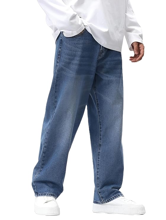 Men's Loose Mid Rise Denim
