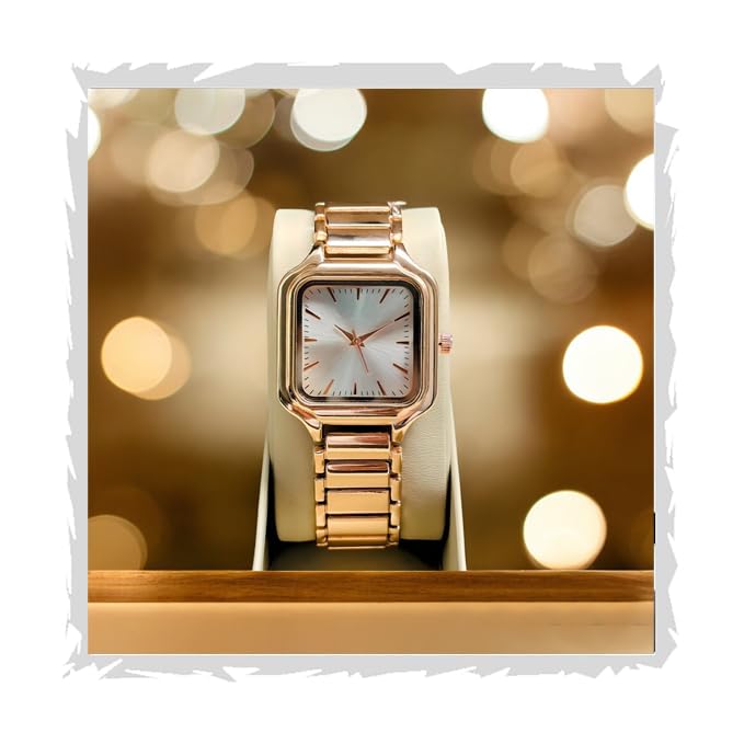 Newly Arrived Women Stainless Steel Casual Watch Embossed Sqaure Dial Women's Watch